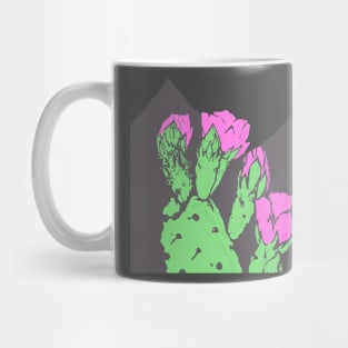 Blooming cactuses in fuchsia Mug